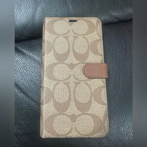 Brand new without tag Coach Signature Canvas Folio Case for iPhone X/Xs